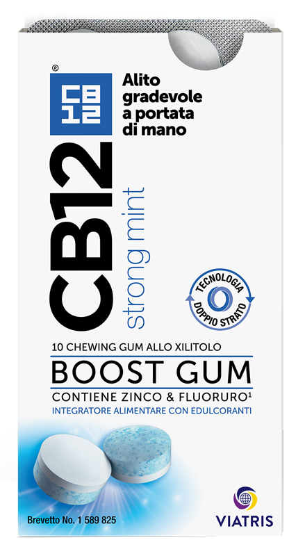CB12 BOOST 10 CHEWING-GUM ZINCO E FLUORURO NEW FORMULATION - Farmasanitas 