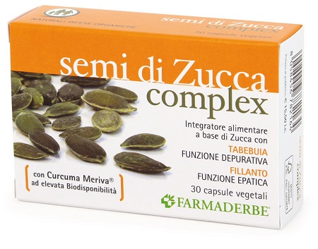 SEMI DI ZUCCA COMPLEX 30 CAPSULE VEGETALI - Farmasanitas 