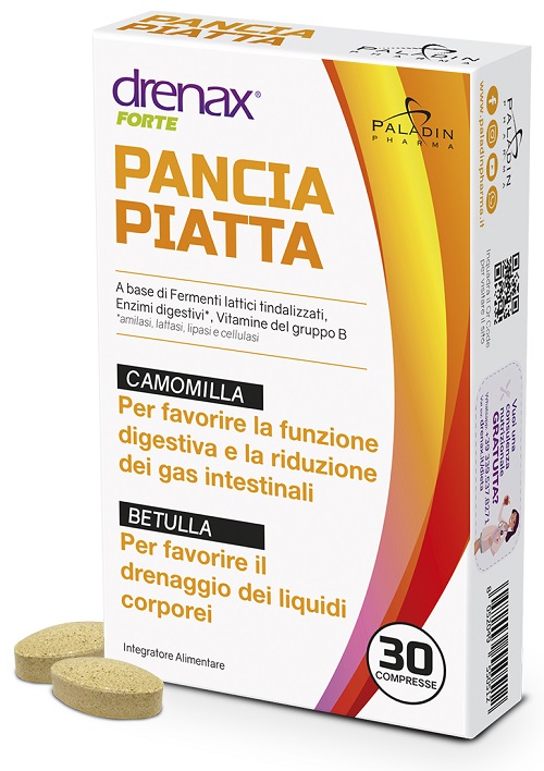 DRENAX FORTE PANCIA PIATTA 30 COMPRESSE - Farmasanitas 