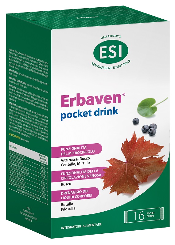 ESI ERBAVEN POCKET DRINK 16 POCKET DRINK DA 20 ML GUSTO LIMONE - Farmasanitas 