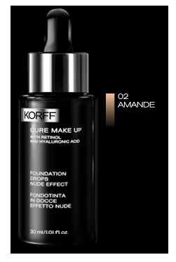 KORFF CURE MAKE UP FONDOTINTA GOCCE 02 AMANDE 30 ML - Farmasanitas 