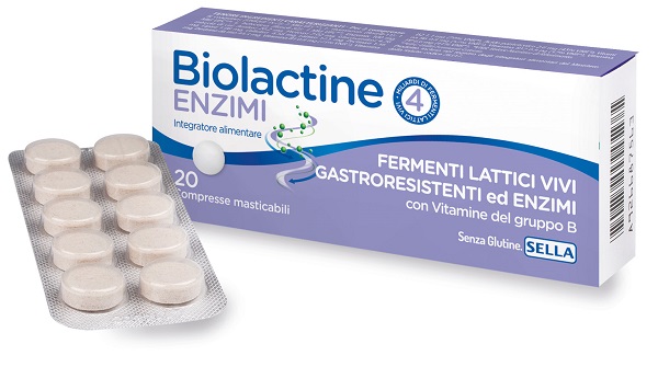BIOLACTINE ENZIMI 20 COMPRESSE NUOVA FORMULA - Farmasanitas 