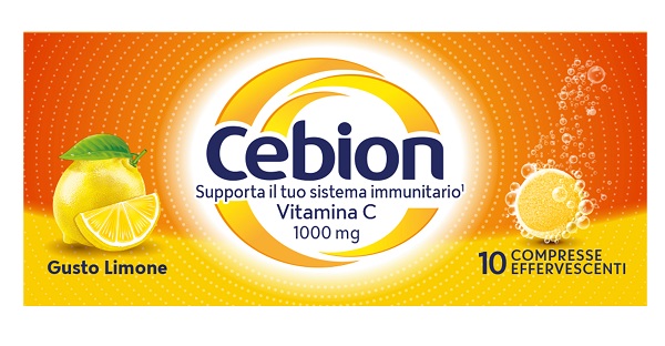 CEBION EFFERVESCENTE VITAMINA C LIMONE 10 COMPRESSE - Farmasanitas 