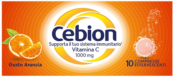 CEBION EFFERVESCENTI VITAMINA C ARANCIA 10 COMPRESSE - Farmasanitas 