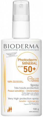 PHOTODERM MINERAL SPF50+ SPRAY 100 ML PROTEZIONE PELLE ATOPICA O ALLERGICA - Farmasanitas 