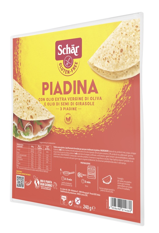 SCHAR PIADINA 3 PEZZI DA 80 G - Farmasanitas 