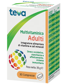 MULTIVITAMINICO ADULTI TEVA 30 COMPRESSE 30 G - Farmasanitas 