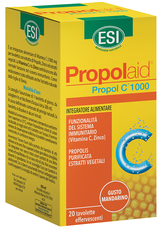 ESI PROPOLAID C 1000 20 TAVOLETTE EFFERVESCENTI - Farmasanitas 