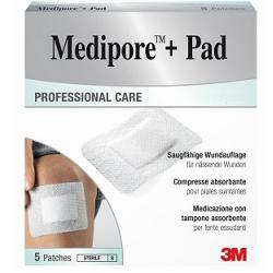 MEDICAZIONE MEDIPORE+PAD 10X15CM 5PEZZI - Farmasanitas 