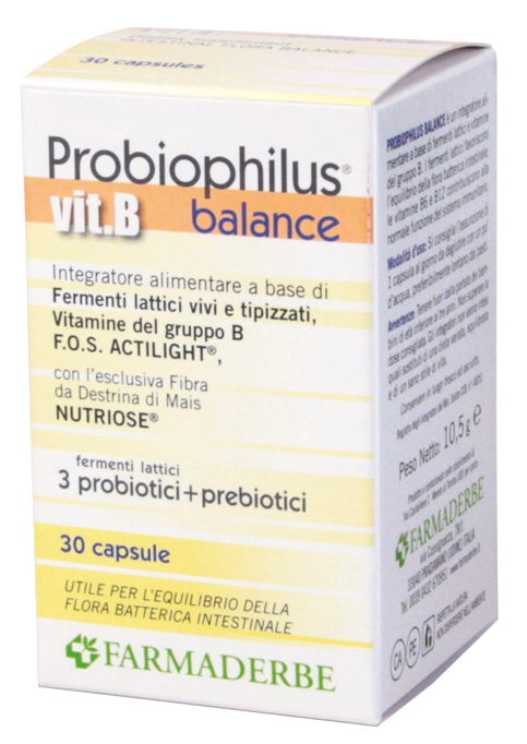 PROBIOPHILUS VIT B BALANCE 30 CAPSULE - Farmasanitas 