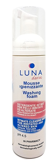 LUNADERM MOUSSE IGIENIZZANTE DETERGENTE INTIMO PELLI IRRITATE ED ALTERATE 150 ML - Farmasanitas 