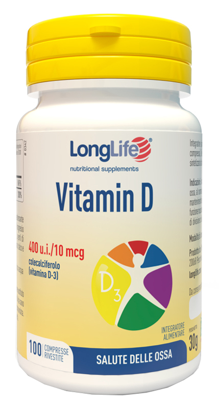 LONGLIFE VITAMIN D 400UI 100 COMPRESSE RIVESTITE - Farmasanitas 