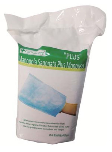 MANOPOLA SAPONATA PLUS MONOUSO 20 PEZZI - Farmasanitas 