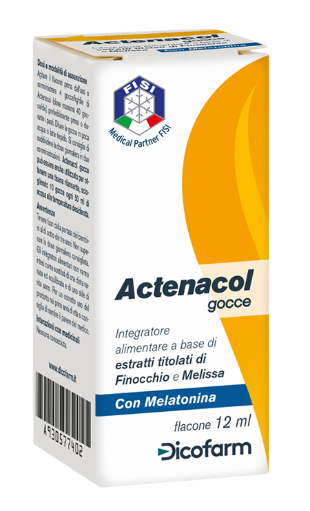 ACTENACOL GOCCE 12 ML CON MELATONINA - Farmasanitas 