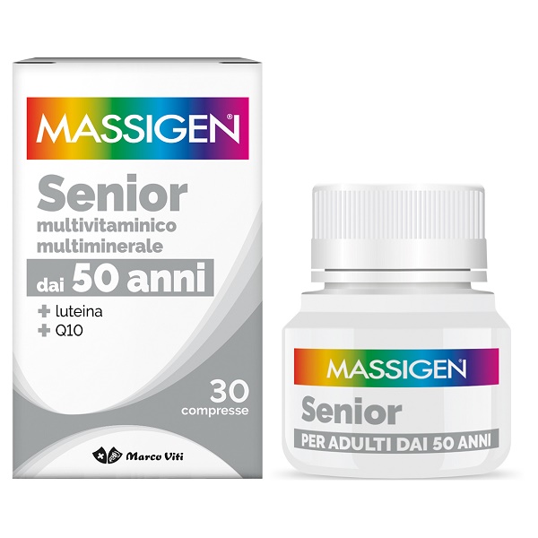 MASSIGEN SENIOR MULTIVITAMINICO E MULTIMINERALE 30 COMPRESSE RIVESTITE - Farmasanitas 