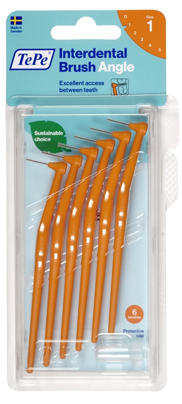 TEPE ANGLE SCOVOLINO ARANCIO 0,45MM 6 PEZZI - Farmasanitas 