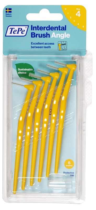 TEPE ANGLE SCOVOLINO GIALLO 0,7MM 6 PEZZI - Farmasanitas 