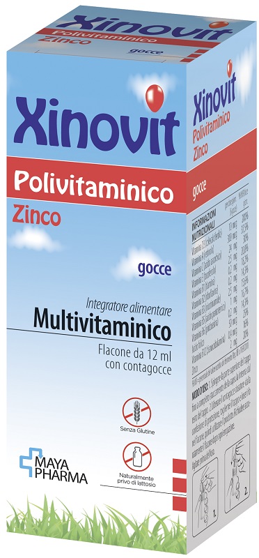 XINOVIT POLIVITAMINICO 12 ML SENZA GLUTINE NATURALMENTE PRIVO DI LATTOSIO - Farmasanitas 