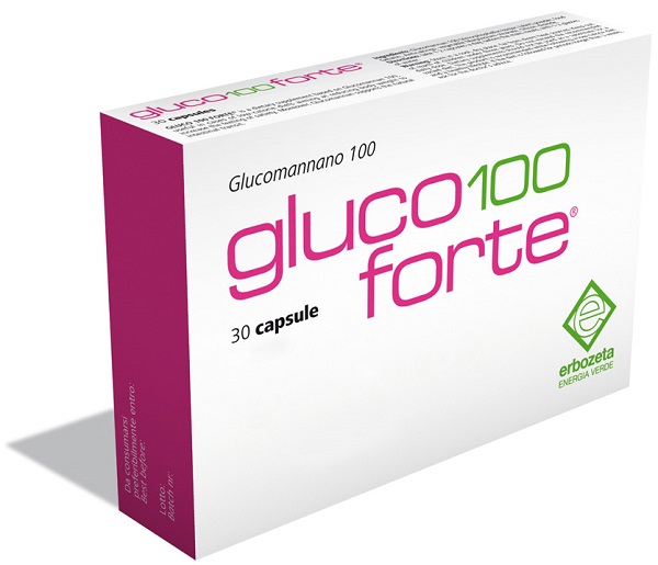 GLUCO 100 FORTE GLUCOMANNANO 100 30 CAPSULE DA 900 MG - Farmasanitas 