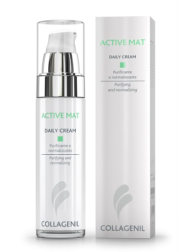 COLLAGENIL ACTIVE MAT DAILY CREAM SEBOREGOLATRICE/PURIFICANTE PER LA PELLE DEL VISO FLACONE 50 ML - Farmasanitas 