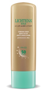 LICHTENA SOLE CREMA VISO ANTIETA' ANTIMACCHIA  SPF50 50 ML - Farmasanitas 