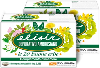 ELISIR DEPURATIVO AMBROSIANO 20 COMPRESSE 5,3 G - Farmasanitas 