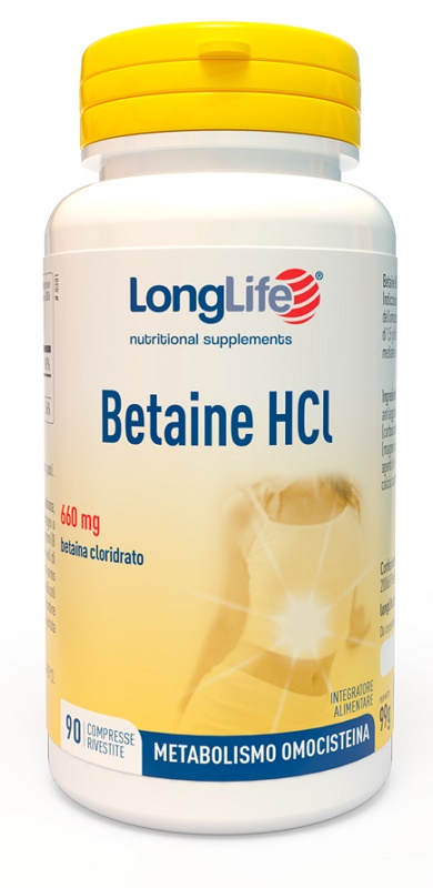 LONGLIFE BETAINE HCL 90 COMPRESSE RIVESTITE - Farmasanitas 