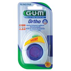 GUM ORTHO FLOSS FILO SPUGNOSO 50 PEZZI - Farmasanitas 