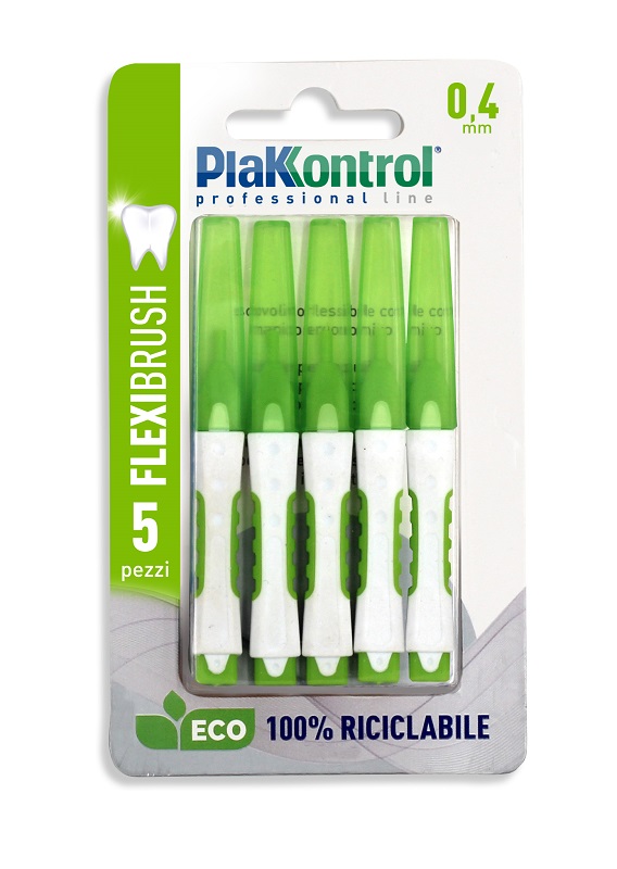 PLAKKONTROL SCOVOLINO INTERDENTALE FLEXI BRUSH04 BLISTER 5 PEZZI - Farmasanitas 