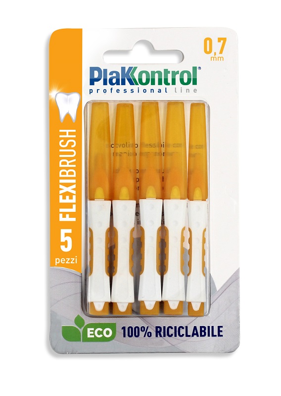 PLAKKONTROL SCOVOLINO INTERDENTALE FLEXI BRUSH07 BLISTER 5 PEZZI - Farmasanitas 