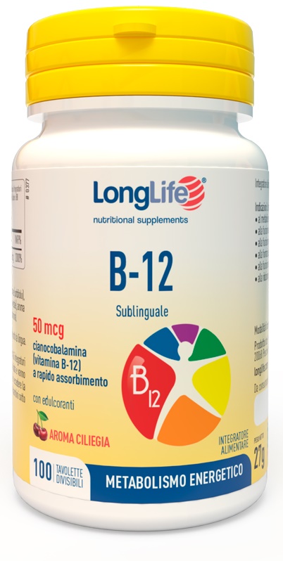 LONGLIFE B12 50MCG SUBLINGUALE 100 TAVOLETTE - Farmasanitas 
