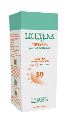 LICHTENA SOLE MINERAL CREMA SPF 50 100 G PER PELLI INTOLLERANTI - Farmasanitas 