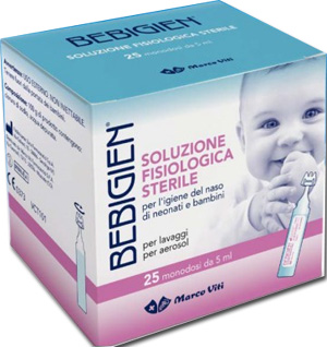 BEBIGIEN SOLUZIONE FISIOLOGICA STERILE 25 FLACONCINI MONODOSE DA 5 ML - Farmasanitas 