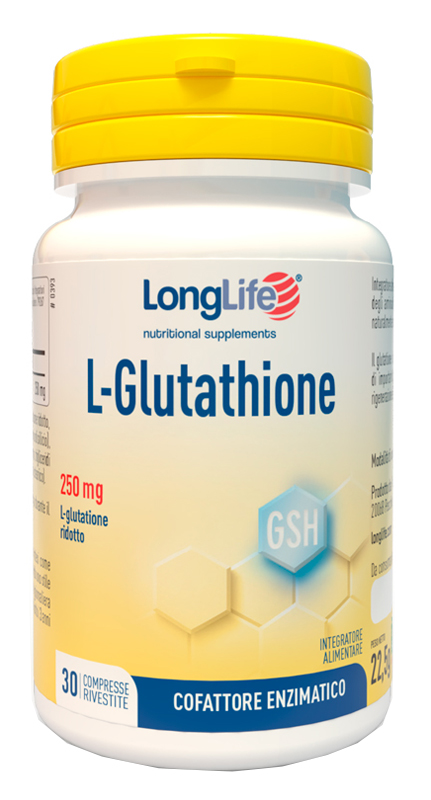 LONGLIFE L-GLUTATHIONE 250 MG 30 COMPRESSE - Farmasanitas 