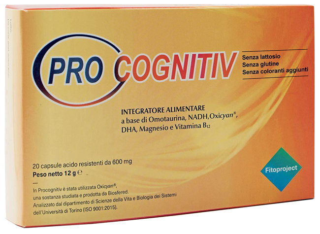 PROCOGNITIV 20 CAPSULE ACIDO RESISTENTI VEGETALI DA 600 MG - Farmasanitas 