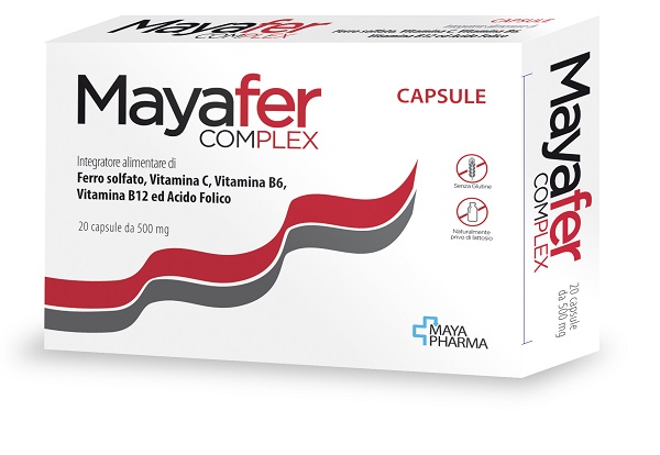 MAYAFER COMPLEX 20 CAPSULE SENZA GLUTINE NATURALMENTE PRIVO DI LATTOSIO - Farmasanitas 