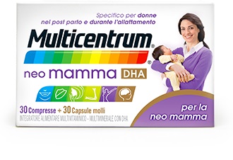 MULTICENTRUM NEO MAMMA DHA 30 COMPRESSE + 30 CAPSULE MOLLI - Farmasanitas 