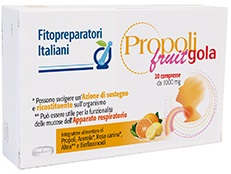 FITOPREPARATORI ITALIANI PROPOLI FRUIT GOLA 20 COMPRESSE - Farmasanitas 