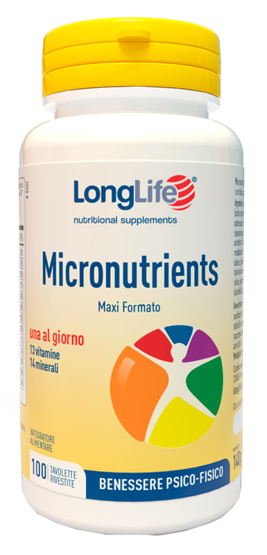 LONGLIFE MICRONUTRIENTS 100 TAVOLETTE RIVESTITE - Farmasanitas 
