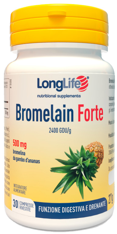 LONGLIFE BROMELAIN FORTE 30 COMPRESSE - Farmasanitas 
