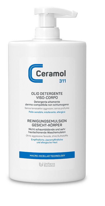 CERAMOL 311 OLIO DETERGENTE VISO/CORPO 400 ML - Farmasanitas 