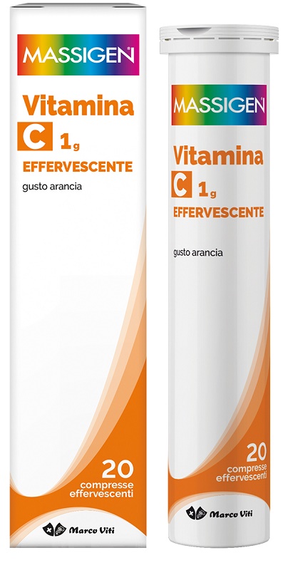 MASSIGEN VITAMINA C 1G EFFERVESCENTE 20 COMPRESSE - Farmasanitas 