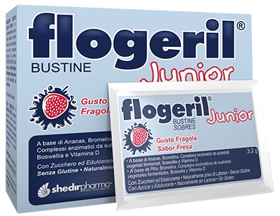 FLOGERIL JUNIOR FRAGOLA 20 BUSTINE - Farmasanitas 