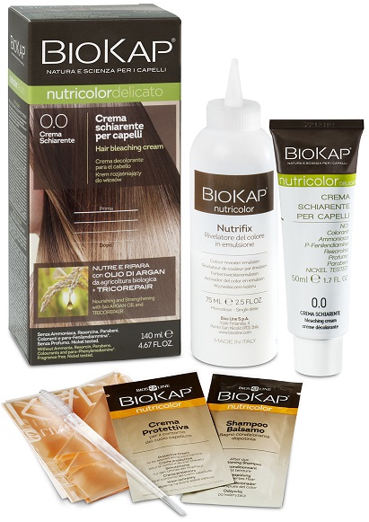 BIOKAP NUTRICOLOR 0,0 NEW CREMA SCHIARENTE TINTA TUBO + FLACONE - Farmasanitas 