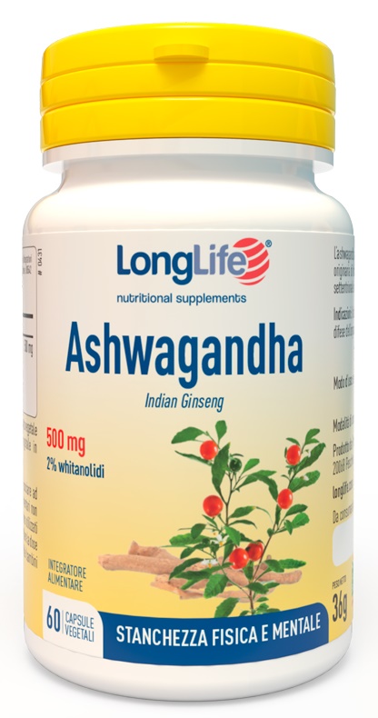 LONGLIFE ASHWAGANDHA 60 CAPSULE 500 MG - Farmasanitas 