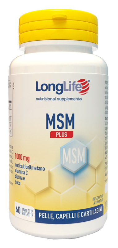 LONGLIFE MSM PLUS 60 TAVOLETTE RIVESTITE DA 1,85 G - Farmasanitas 