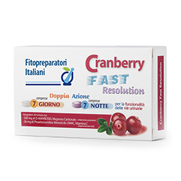 FITOPREPARATORI ITALIANI CRANBERRY FAST RESOLUTION 7 COMPRESSE + 7 COMPRESSE - Farmasanitas 