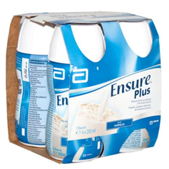 ENSURE PLUS VANIGLIA 4 BOTTIGLIE DA 200 ML - Farmasanitas 
