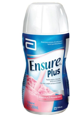 ENSURE PLUS FRAGOLA 4 BOTTIGLE DA 200 ML - Farmasanitas 