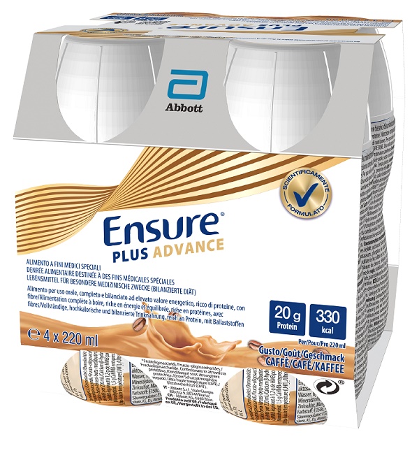 ENSURE PLUS ADVANCE CAFFE' 4 BOTTIGLIE DA 220 ML - Farmasanitas 